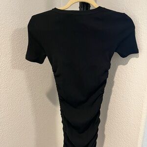 Zara Black Ribbed Mini Dress